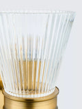 John Lewis Cuthbert ribbed glass wall light antique brass (British brand)