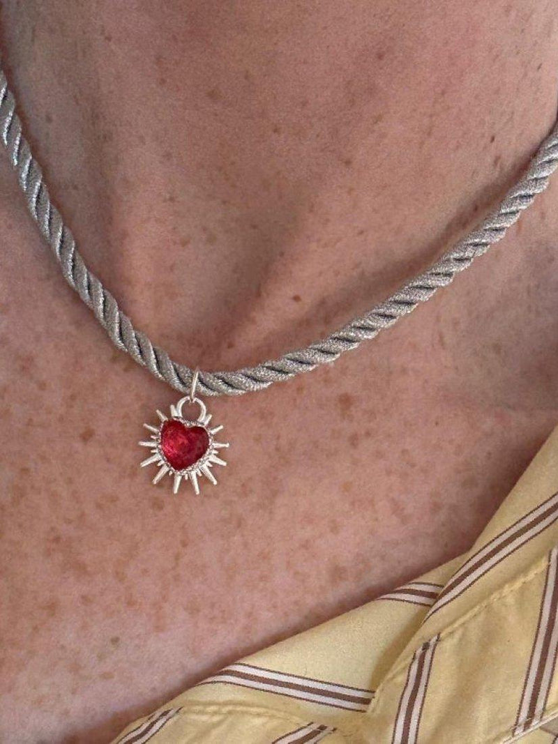 frkl. spike heart necklace silver - British product