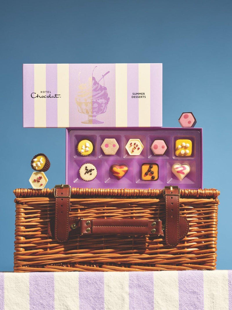 Hotel Chocolat Summer Desserts Chocolate Box 120g, imported from the UK