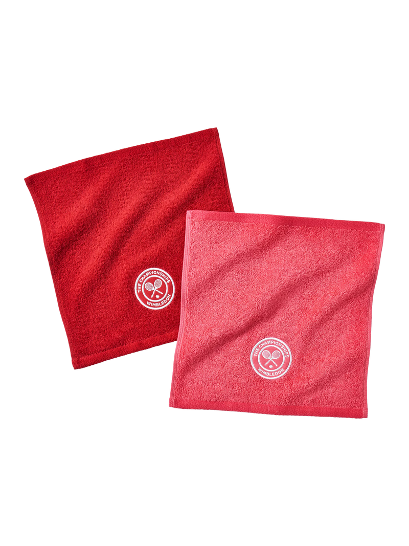 Christy Wimbledon face cloths pack of two strawberry pink (British brand)