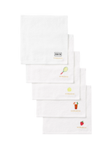 John Lewis Christy Wimbledon Championships Themed Face Cloths White Pack of 5- Buy online at McGrocer