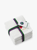Christy Wimbledon face cloths pack of 5 white cotton, UK version