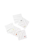Christy Wimbledon face cloths pack of 5 white cotton, UK version
