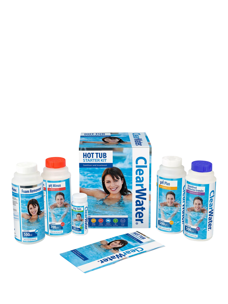 Clearwater hot tub chemical starter kit, UK version