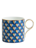 Wedgwood bone china desk mug heart motifs Aegean 330ml, UK version