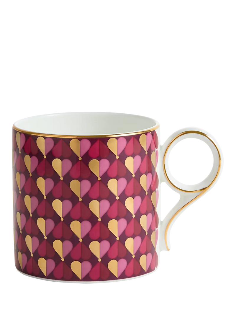 Wedgwood Love bone china desk mug 330ml magenta - British product