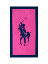 John Lewis Ralph Lauren Polo Pony Jacquard Beach Towel 100 x 170cm- Buy online at McGrocer