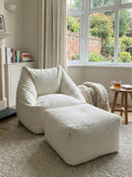 rucomfy cream Ottoman Beanbag, imported from the UK