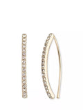 Lauren Ralph Lauren pavé threader earrings gold clear, UK version