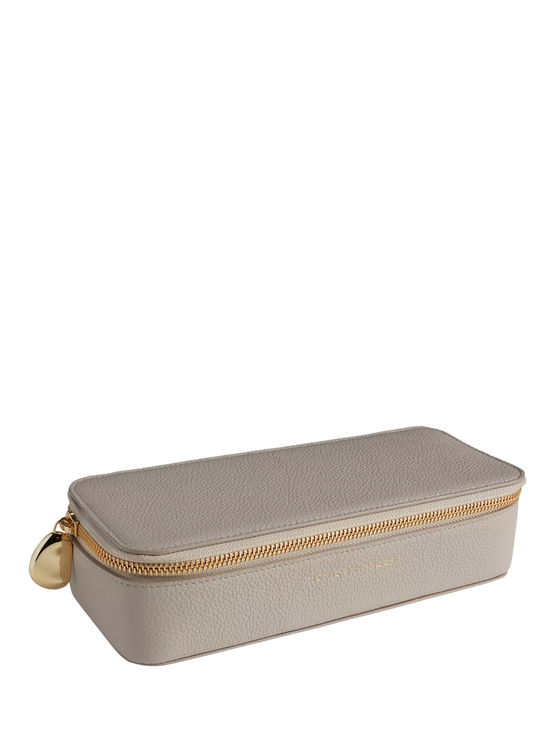 Monica Vinader grey zipped jewellery box 23cm (British brand)