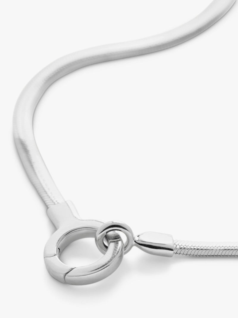 Monica Vinader sterling silver snake necklace 45.5cm (British brand)