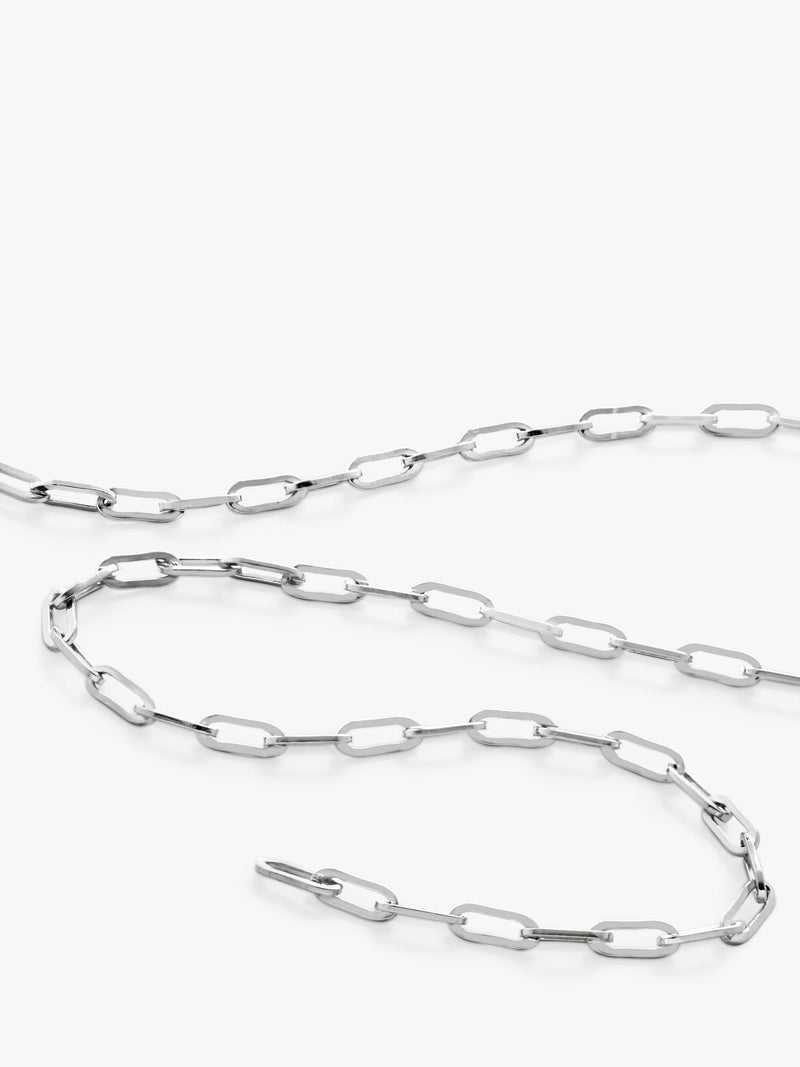 Monica Vinader sterling silver paperclip chain necklace, UK version