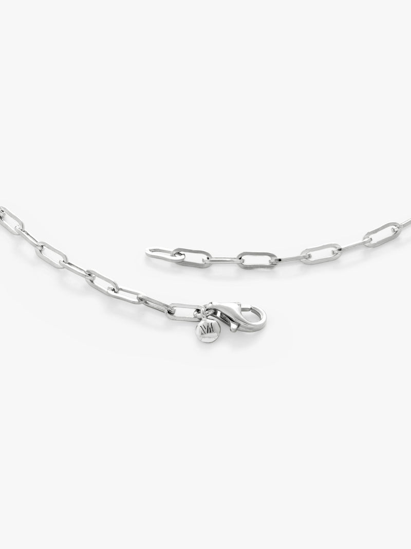 Monica Vinader sterling silver paperclip chain necklace, UK version