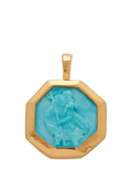 Monica Vinader St. Christopher charm gold vermeil turquoise (British brand)