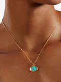 Monica Vinader St. Christopher charm gold vermeil turquoise (British brand)