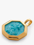 Monica Vinader St. Christopher charm gold vermeil turquoise (British brand)