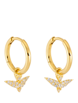 John Lewis Rachel Jackson London Dreamcatcher Pavé Bird Huggie Hoop Earrings- Buy online at McGrocer