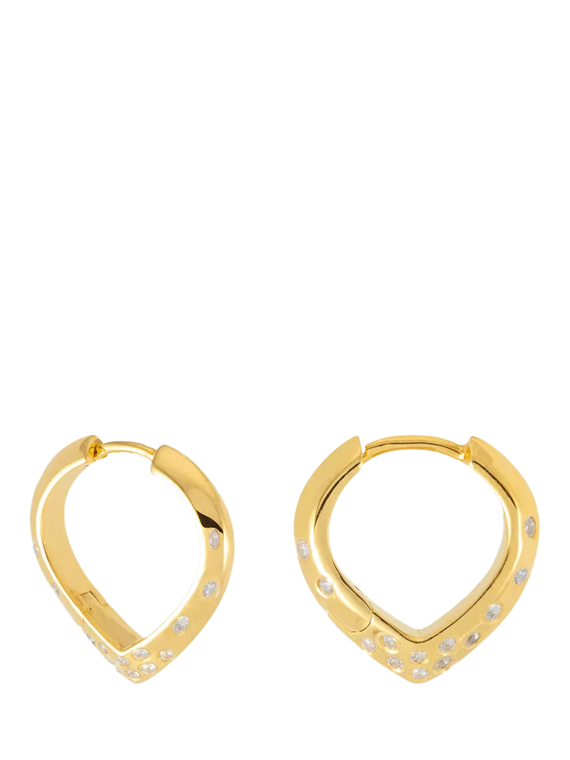 Rachel Jackson London Mini Imagine hoop earrings 12mm white sapphire, UK version