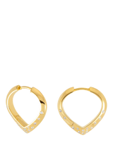 John Lewis Rachel Jackson London Mini Imagine White Sapphire Hoop Earrings- Buy online at McGrocer