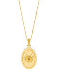 Rachel Jackson London citrine engraved sunshine pendant necklace gold, UK version
