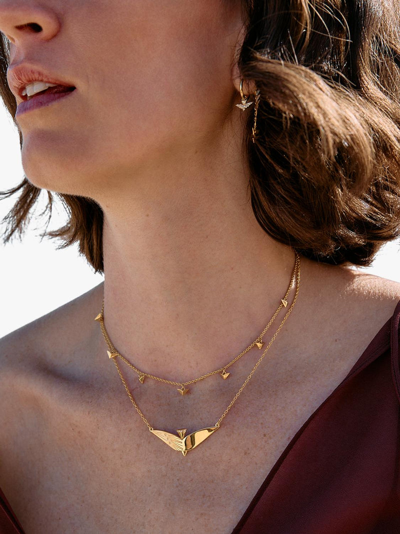 Rachel Jackson London dreamcatcher bird choker necklace gold, imported from the UK
