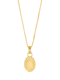 Rachel Jackson London art deco gold pendant necklace with white sapphires (British brand)
