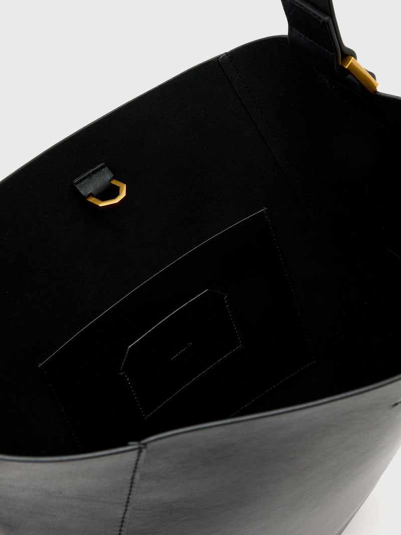 AllSaints Luna leather hobo bag in black - British product