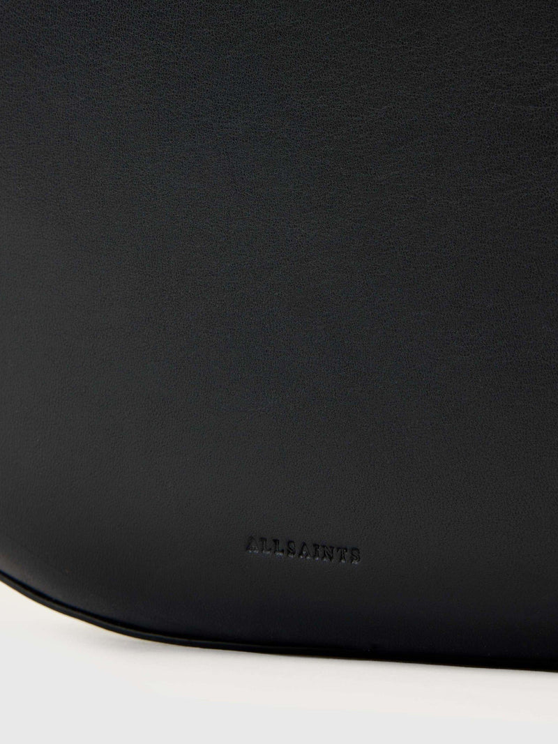 AllSaints Luna leather hobo bag in black - British product