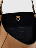 AllSaints Luna Hobo leather shoulder bag brown, imported from the UK
