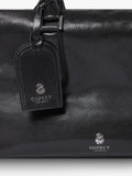 OSPREY LONDON High Flyer leather shoulder bag in black - British product