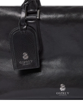 OSPREY LONDON High Flyer leather shoulder bag in black - British product