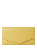 OSPREY LONDON Core Medium Leather Zip Matinee Purse, Pollen