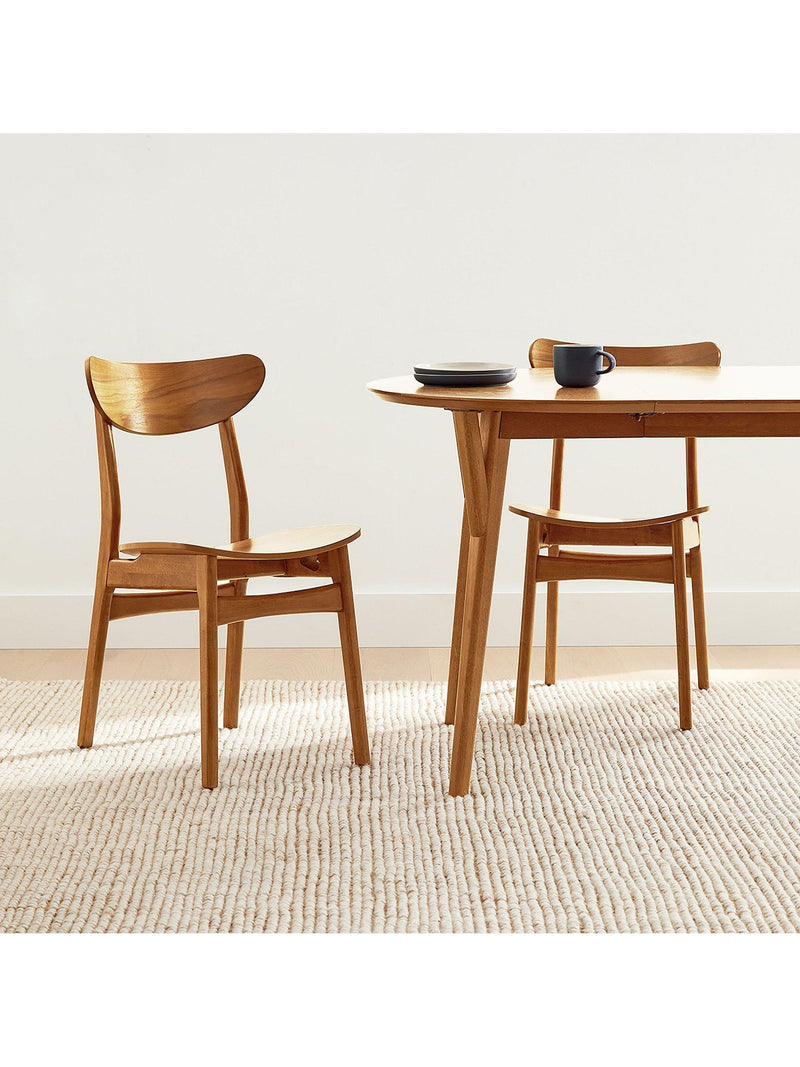 West Elm Classic Café Dining Chair in Acorn finish - British product