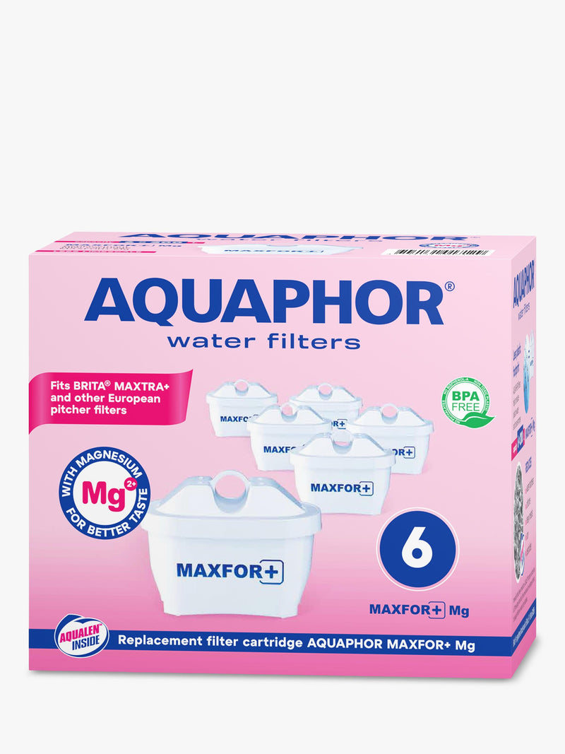 Aquaphor MAXFOR+ replacement filter cartridges pack of 6, imported from the UK