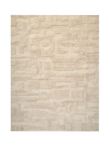 John Lewis West Elm Rounded Wool Rug, Sand, 152 x 244 cm- Buy online at McGrocer