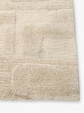 West Elm rounded wool rug hand tufted sand - British product