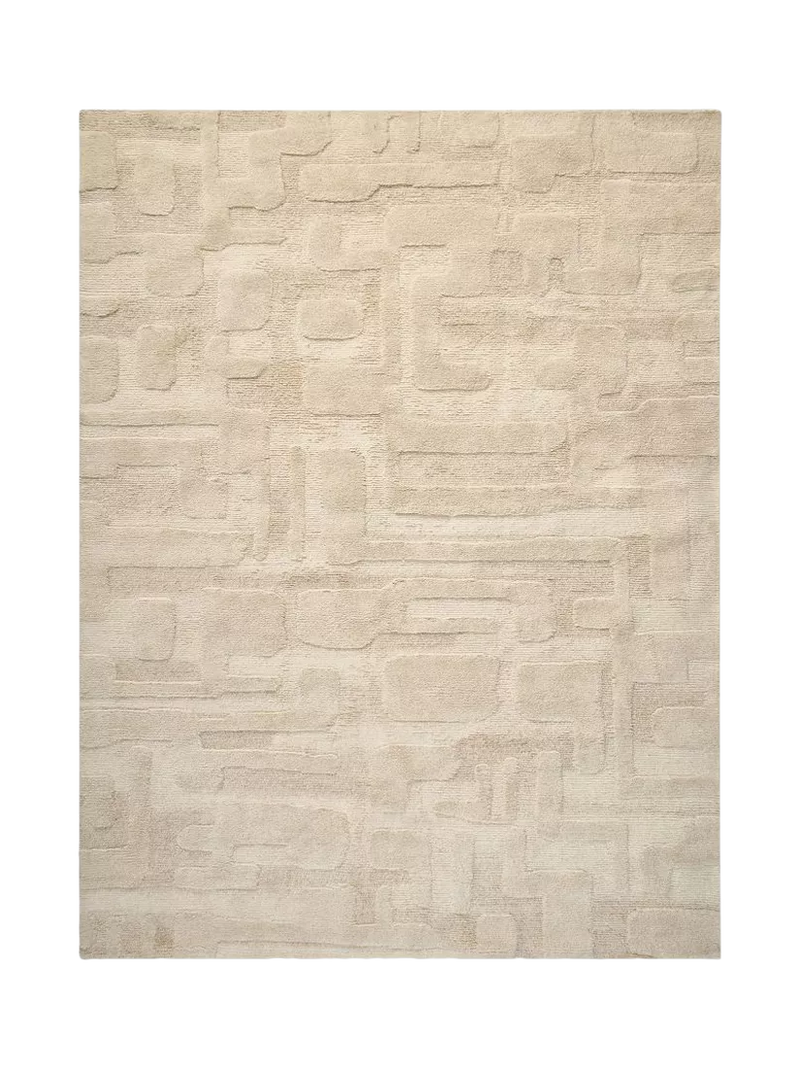 West Elm Rounded Wool Rug, Sand, 152 x 244 cm
