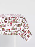 John Lewis Christmas Village oilcloth tablecloth, imported from the UK