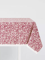 John Lewis John Lewis Heritage Floral Oilcloth Tablecloth Fabric, Merlot Red, 145cm- Buy online at McGrocer