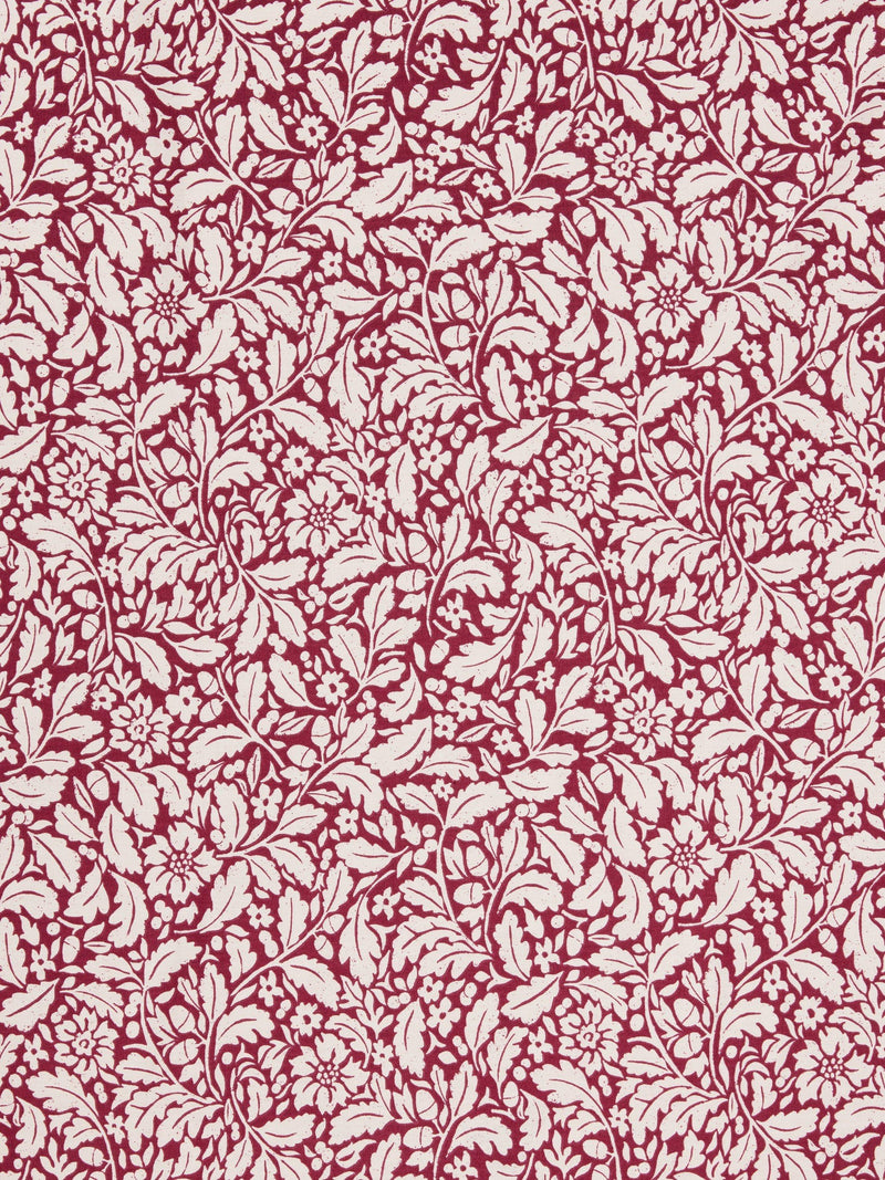 John Lewis Heritage Floral oilcloth tablecloth fabric Merlot Red (British brand)