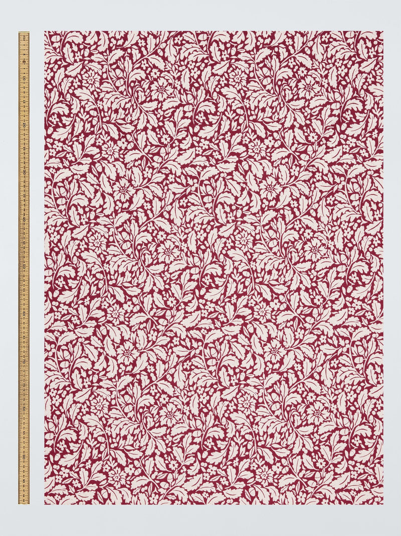 John Lewis Heritage Floral oilcloth tablecloth fabric Merlot Red (British brand)
