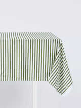 John Lewis John Lewis Ticking Stripe Oilcloth Tablecloth Fabric Avocado- Buy online at McGrocer