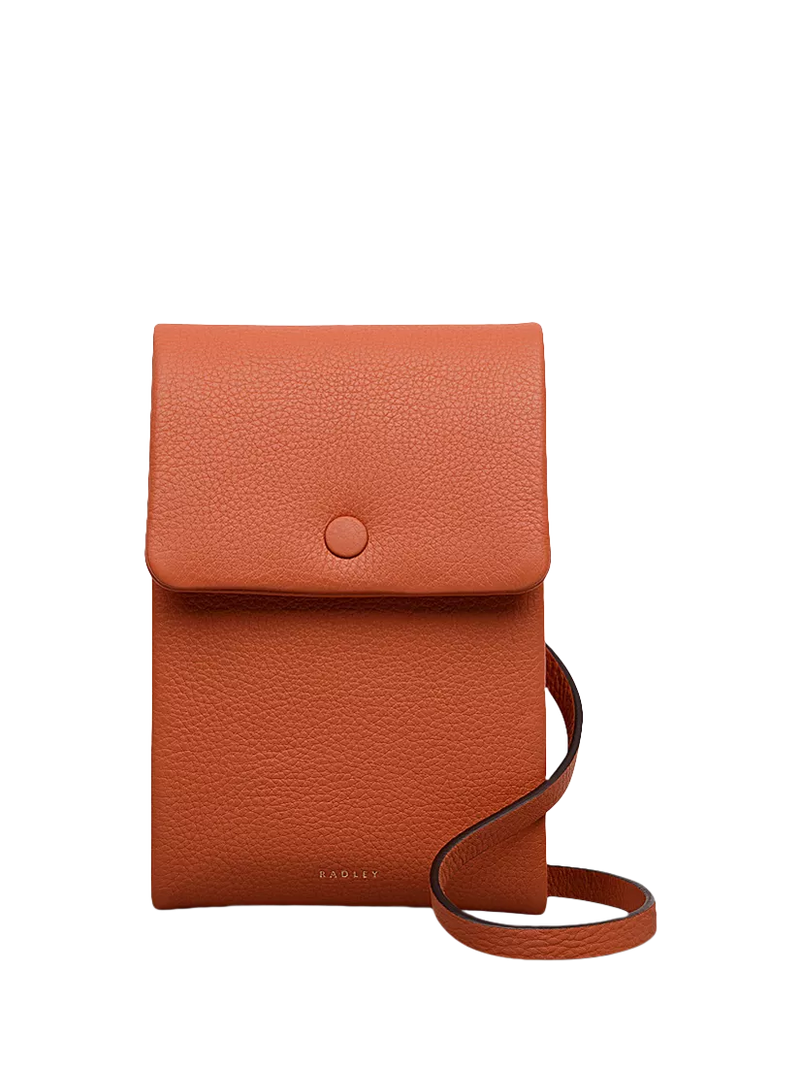 Radley Mallow Street Leather Phone Cross Body Bag, Terracotta, One Size