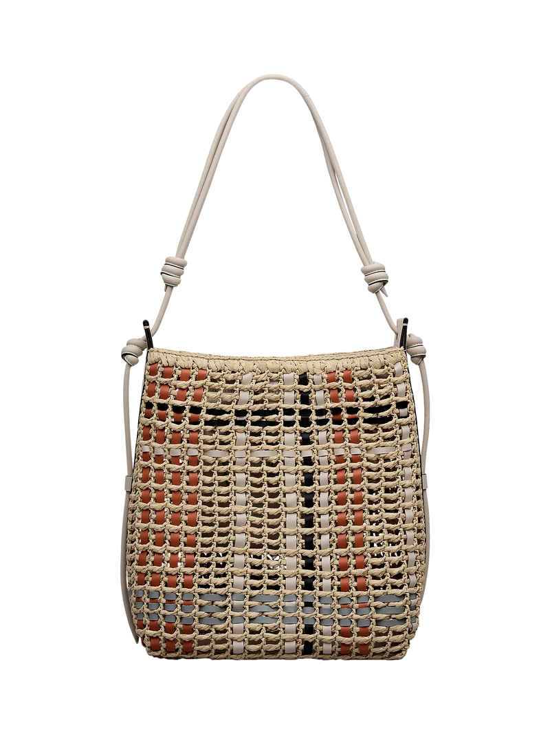 Radley Camden raffia check shoulder bag 17x25x9cm - British product