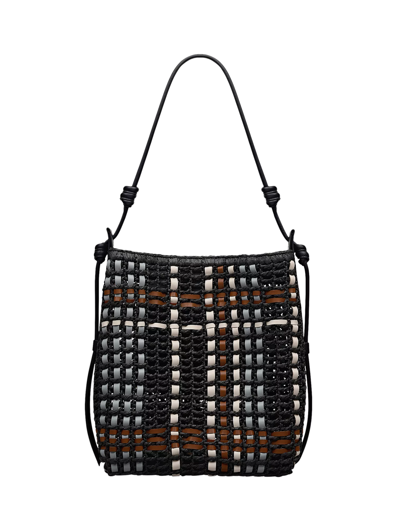 Radley The Camden Raffia Check Shoulder Bag