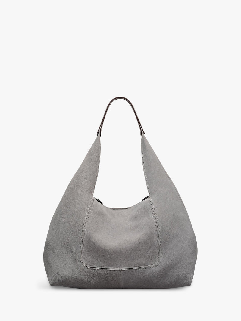 Radley Maudie suede shoulder bag in Steel, UK version