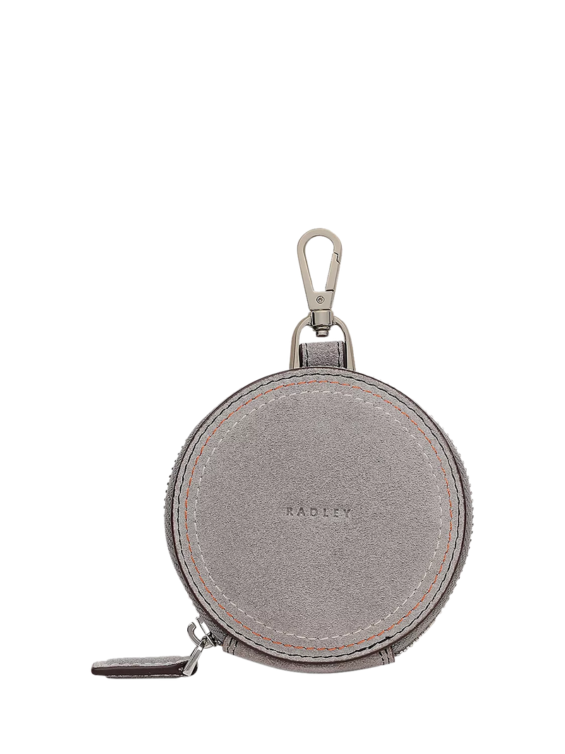 Radley steel suede coin purse, 8.5cm - British product