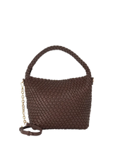 John Lewis Dune London Deliberate M Woven Slouch Shoulder Bag, Chocolate- Buy online at McGrocer
