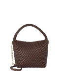 Dune London woven slouch bag chocolate, imported from the UK