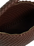 Dune London woven slouch bag chocolate, imported from the UK